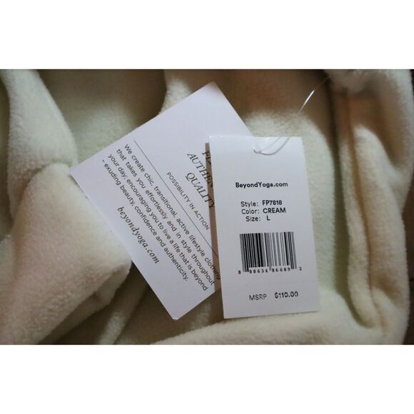 Beyond Yoga FP7818 Women's Sz L Cream New Terrain 1/4 Zip Fleece Pullover - Picture 5 of 6